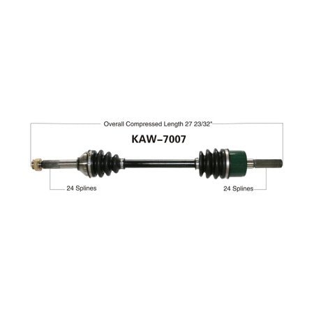 Wide Open OE Replacement CV Axle for KAW REAR L KRF750 TERYX KAW-7007